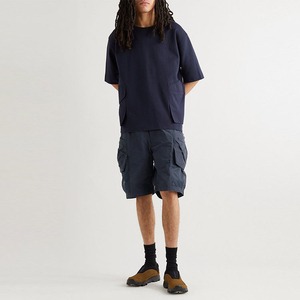 Nouveauté 2026 – Short cargo décontracté pour homme, coupe droite, avec empiècements en maille, taille élastique, effet froissé, couleurs personnalisables, imperméable - Product Image 3