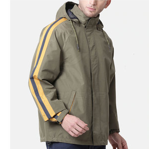 Vestes coupe-vent d'hiver à capuche pour hommes, tissu respirant et écologique, logo sur le devant, vêtements de plein air et décontractés, service OEM personnalisé - Product Image 3