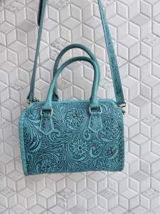 Bolso de Mano de Cuero Tallado a Mano, Estilo Bohemio, Nuevo, Hecho a Mano, Estilo Occidental, Multiusos - Product Image 3