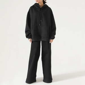 Sweat à capuche surdimensionné pour femmes Conception personnalisée Style Boxy de haute qualité pour vêtements d'hiver décontractés brodés - Product Image 6