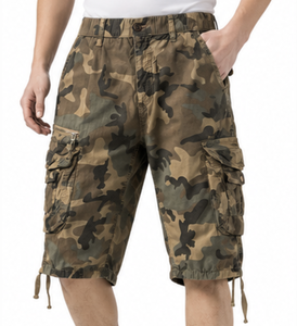 Shorts cargo camouflage personnalisés pour hommes |   Shorts tactiques multi-poches |   Shorts de travail et de randonnée en coton ripstop pour l'extérieur - Product Image 5