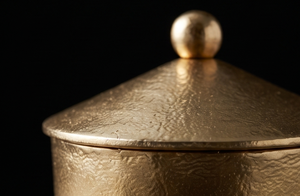 Wholesale Gold Finish Metal Date And Dry Fruit Storage Box Set Minimalist Tabletop Centerpiece Jar - Product Image 3