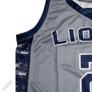 Uniformes de basket-ball personnalisés Sibrin en gros |   Maillots et shorts d'équipe avec logo, nom et numéro |   Ensemble de basket-ball réversible sublimé USA - Product Image 3
