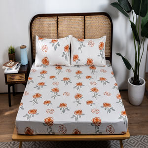 Vintage Style Home Premium Cotton <b>Duvet</b> Cover Set <b>Double</b> Bed 2 Pillow Covers Printed 300tc Eco-Friendly <b>All</b>-<b>Season</b> - Product Image 2