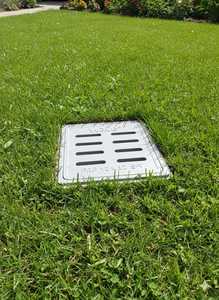 Wave FRP Square Gully <b>Cover</b> 10 X 10 5-T Molded Composite <b>Drain</b> Grate with High-Intensity Prismatic Visibility Model 3 - Product Image 3