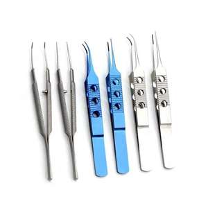 คีมจับเนื้อเยื่อไทเทเนียมขนาด 122 มม. ปลายเคลือบทังสเตนคาร์ไบด์แบบหยัก สำหรับผ่าตัดตา ผลิตโดย Dentavex - Product Image 1