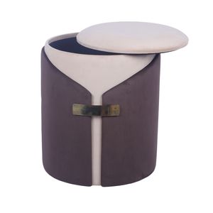 Two-Toned Brown Storage <b>Ottoman</b> or Vanity <b>Stool</b> for <b>Stools</b> & <b>Ottomans</b> - Product Image 6