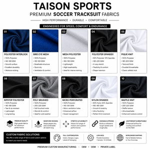 Tenue de football TAISON SPORTS 300 GSM en polyester/nylon imperméable, coupe-vent, séchage rapide, respirante, rouge/gris avec empiècements latéraux personnalisés - Product Image 2