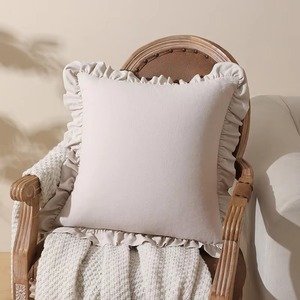 Funda de Cojín con Volantes, Estilo Clásico, 100% Algodón, Cierre de Sobre, Decoración para el Hogar, Fundas de Almohada - Product Image 4