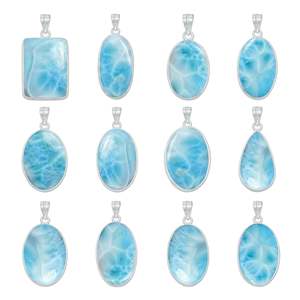 Colliers pendentifs faits à la main en laiton bleu au design moderne, bijoux plaqués argent, prix d'usine en gros, meilleur prix - Product Image 1