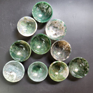 Hand Polished 50-55mm Circular Gemstone <b>Bowl</b> Natural Crystal Stone Decor <b>Bowl</b> for Home Altar Wholesale Custom Jewelry Display - Product Image 4
