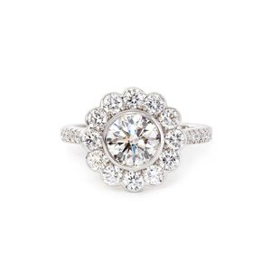 <b>Adjustable</b> 925 Sterling Silver Gold Lab Grown Diamond <b>Ring</b> Elegant Timeless Statement Jewelry Brilliant Stone Setting - Product Image 2