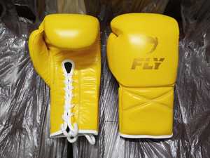 ถุงมือชกมวย Fly Superloop Pro X 2 Sanda หนังวัวแท้ ยืดหยุ่น สีเหลือง - Product Image 4