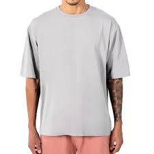 เสื้อยืดผ้าฝ้ายแท้สำหรับผู้ชาย ทรงโอเวอร์ไซส์ ไซส์ใหญ่พิเศษ แบบเรียบ - Product Image 2