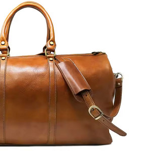 Soft Finish Premium <b>Leather</b> <b>Duffle</b> <b>Bag</b> with Polyester Lining Large Capacity & Lightweight Design for Business Travel - Product Image 6