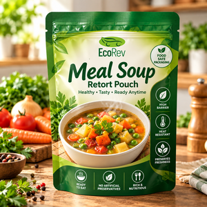 ถุงบรรจุภัณฑ์อาหาร EcoRev แบบซิปล็อคพิมพ์ลายสกรีนเคลือบ LDPE ปิดผนึกด้วยความร้อน สำหรับอาหารพร้อมรับประทาน - Product Image 1