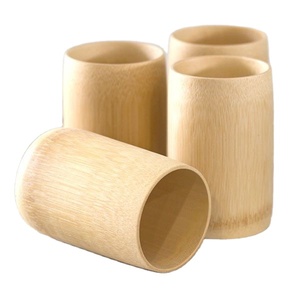 Taza de bambú, venta al por mayor, 99 DATOS dorados, taza reutilizable Natural ecológica para café, té, batidos, jugo - Product Image 2