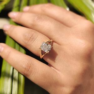 Anillo de Compromiso Eterna con Corte Cojín de 1.00-5.00 Quilates, Cultivado en Laboratorio y Certificado por IGI, para Mujer, en Oro 10K/14K/18K /PT950 /S925 - Product Image 5