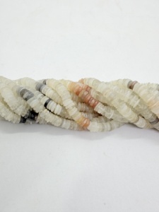 Perles de pierre de lune multicolores en forme de pneu Heishi, 4-5 mm, brin de 16 pouces, fabricant, fournisseur, vente en gros, perles pour la fabrication de bijoux - Product Image 4