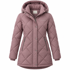 Chaqueta Acolchada con Capucha para Mujer, Impermeable, de Moda, 100% Poliéster, Gruesa, Teñida, para Exteriores - Product Image 5