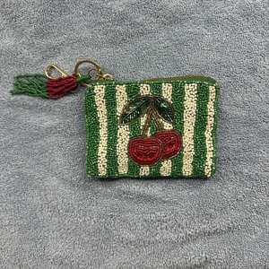 Monedero de moda con bordado de cuentas para niñas, elegante monedero con bordado floral de cuentas. - Product Image 6