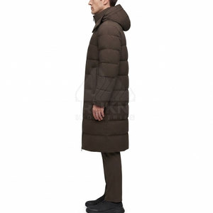 Fresh Now Men <b>Long</b> Bench <b>Coat</b> Hooded <b>Waterproof</b> Lightweight Winter Warm Full Front Zipper Padded Outdoor Casual Wholesale - Product Image 3