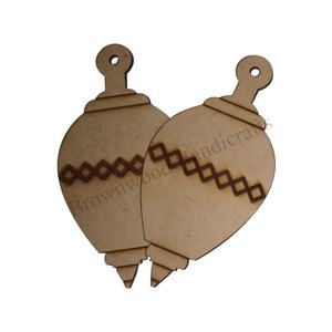 Minifiguritas de árbol de Navidad MDF personalizadas, Juego de 2 adornos hechos a mano, decoración festiva para vendedores en línea, venta al por mayor - Product Image 5