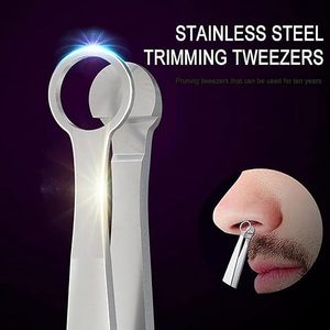 Pince à épiler de précision pour poils du nez en acier inoxydable, pince à sourcils à pointe fine, droite, moderne et durable pour le nettoyage et la coupe des poils du nez - Product Image 2