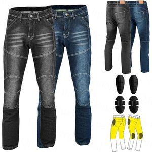 Pantalon en jean pour moto, doublure en fibre d'aramide, logo personnalisé, streetwear, jeans de moto avec protections amovibles CE - Product Image 1