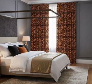 Decorative Tiger Print Dense Floral <b>Window</b> <b>Curtain</b> Panel 70% Light Blocking Premium Printed Fabric Drapes for Living Room - Product Image 3