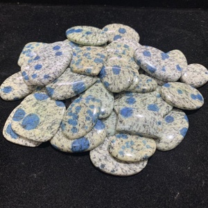 พลอยหลวมธรรมชาติที่ได้รับการรับรองจาก Rida K2จุดสีขาวและน้ำเงิน - Product Image 4