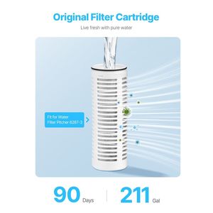 Paquete de 3 reemplazos de filtro de agua para filtro de jarra 6287 enfocado en la purificación del agua - Product Image 2