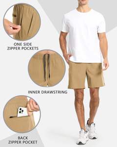 Pantalones Cortos Deportivos para Hombre, de Lona Tejida, ODM, Personalizados, para Gimnasio, Playa, Verano, Suaves, Transpirables, de Secado Rápido, con Cordón Ajustable, Estilo Casual - Product Image 5