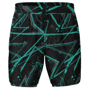 Pantalones cortos personalizados de sublimación para hombre de secado rápido 100% poliéster patrón sólido estilo informal con cierre de cordón - Product Image 1