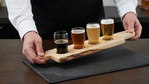 Porte-verre en bois de style plateau de créateur pour plusieurs verres Organisateur pratique et élégant pour la maison, le bureau ou la fête d'Inde - Product Image 4