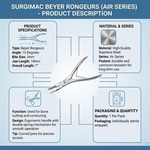 Ijrak Surgical Stainless Steel Boehler Rongeur Surgical Bone Removal Forceps Manual Orthopedic Medical Instrument CE Hospital - Product Image 3