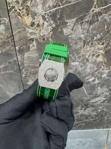 Green Dial Sapphire Crystal Mechanical <b>Watch</b> Diamond Bezel Automatic Wristwatch Square Case for Party - Product Image 4