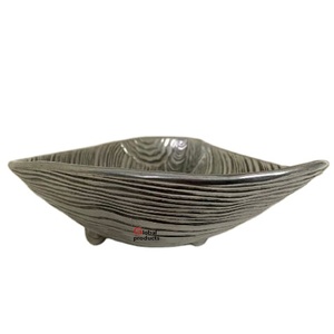 Bol de service alimentaire noir et argent en aluminium métal de qualité standard pour restaurant et bar d'hôtel - Product Image 1