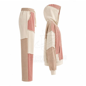 High Quality Fashion Wear Women Patch Work Lounge Wear Set Lightweight Soft Fabric Relaxed Fit <b>For</b> Indoor Outdoor Daily Wear - Product Image 4