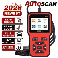 Escáner OBD2, Lector de Códigos de Auto, Herramienta de Diagnóstico del Motor, Datos en Tiempo Real, Pantalla a Color con Sensor O2, EVAP, Voltaje de Batería