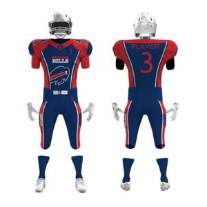 Tenue d'équipe de football américain pour adultes, respirante, grande taille, manches courtes, séchage rapide, ensembles imprimés, style unique, prix abordable - Product Image 2