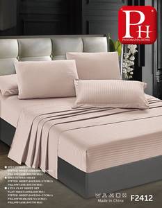 Ensemble de draps rayés en satin Panorama Home F2407 – Vente en gros - Product Image 3
