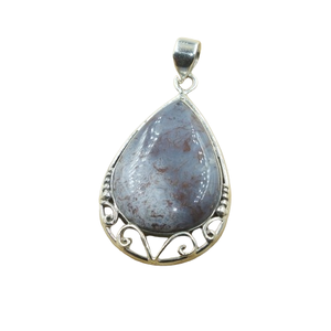 Pendentif Goutte d'Eau en Agate Rouge Naturelle, Argent Sterling 925, Fait Main, Filigrane Vintage, Bijou de Guérison en Cristal, Coffret Cadeau - Product Image 1