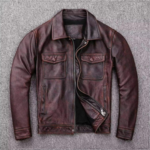 Veste streetwear en cuir véritable et toile, élégante, légère, à prix abordable, pour hommes, personnalisable, imperméable, respirante et écologique - Product Image 6