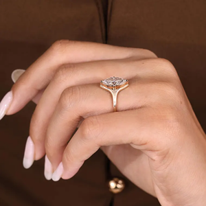 Nouvelle bague en moissanite taille marquise en forme de feuille, en argent sterling 925 plaqué rhodium, pour fiançailles, mariage, bijoux fins pour femme, cadeau - Product Image 3