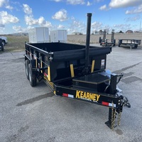Remorque benne d'occasion durable en alliage d'aluminium 6x12 AMP avec essieu motorisé et support pour tracteur agricole, capacité de charge maximale 25-30T, en stock maintenant !