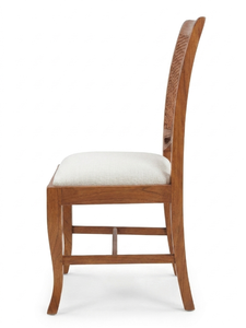 Chaise de salle à manger moderne en bois, chaise de restaurant rembourrée, siège et dossier en tissu pour hôtel, café, salle à manger - Product Image 1