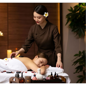 Uniforme de service en chambre pour hôtel de luxe, tenue de travail haut de gamme pour personnel de SPA, tissu coton-polyester, vente en gros - Product Image 6