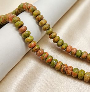Jaunty MGB-229 8mm Zed Unakite Rondelle Gemstone Loose Natural <b>Stone</b> <b>Beads</b> for Jewelry Making Diy Accessories - Product Image 3
