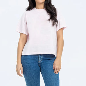 Camisetas Casuales para Mujer, Corte Regular, Color Sólido, Ecológicas, de Alta Calidad, 100% Algodón, de Secado Rápido y Antiarrugas - Product Image 1